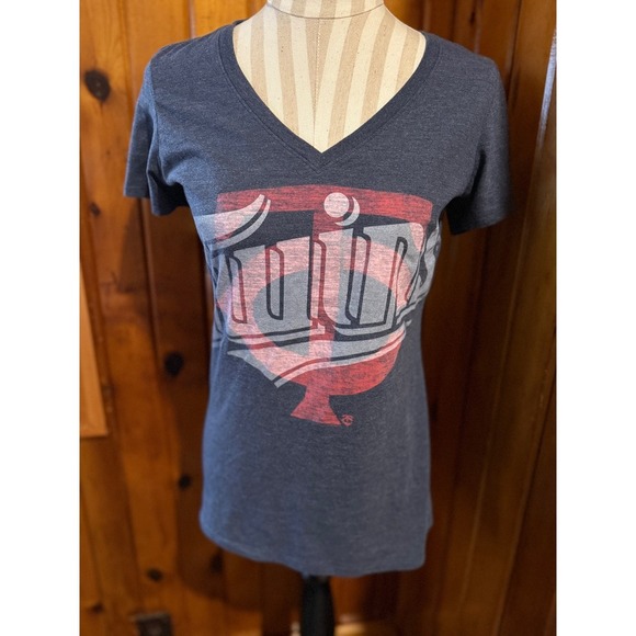 Nike Minnesota Twins T-Shirt V-Neck MLB‎ Baseball Slim Fit size  L - Picture 1 of 4